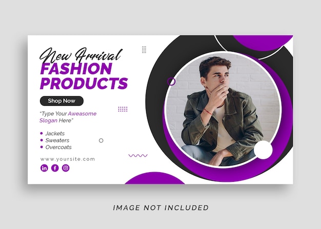 new arrival fashion products youtube thumbnail or web banner template