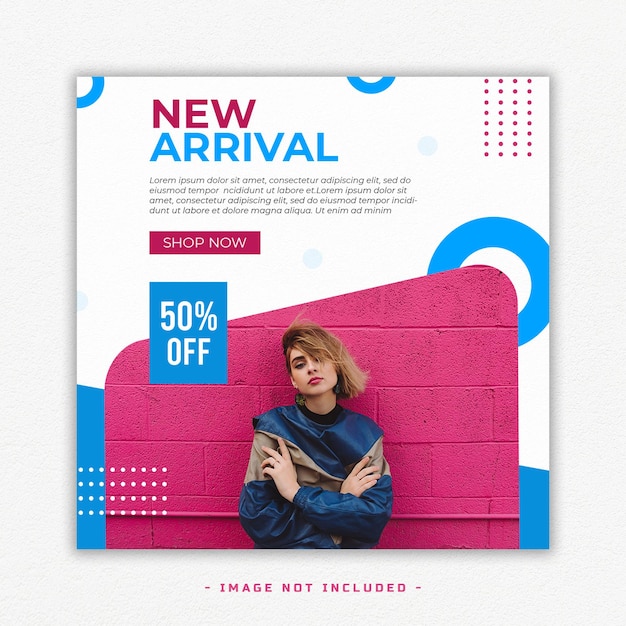 New arrival fashion sale banner design template psd