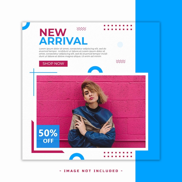 PSD new arrival fashion sale banner design template psd