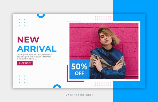 new arrival fashion sale banner design template psd