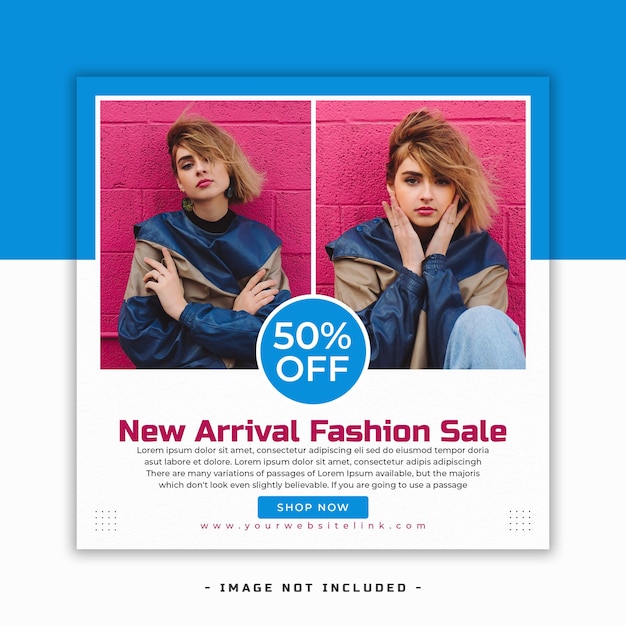 新着ファッションセールバナーデザインテンプレートpsd