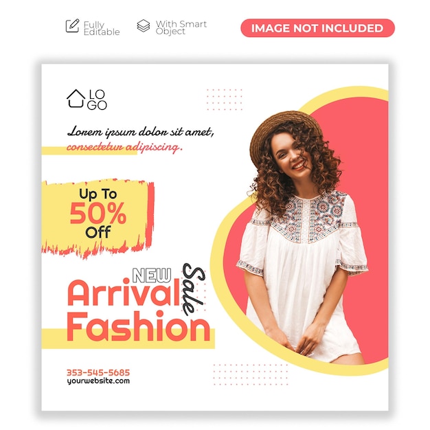PSD new arrival fashion sale instagram post template