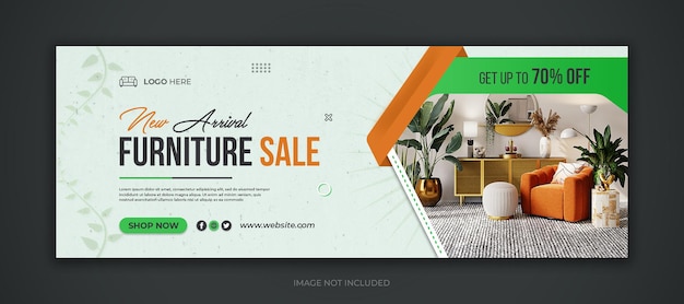 New arrival furniture sale social media facebook template