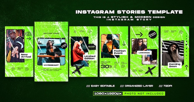 Nuovo modello di progettazione di storie di instagram di arrivo