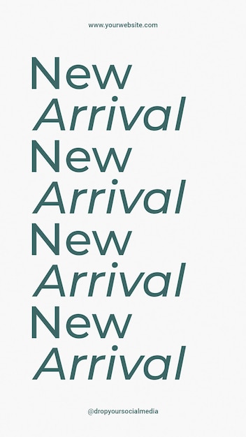 Новый шаблон рассказов ARRIVAL для instagram psd design