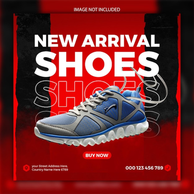 PSD new arrival shoes template