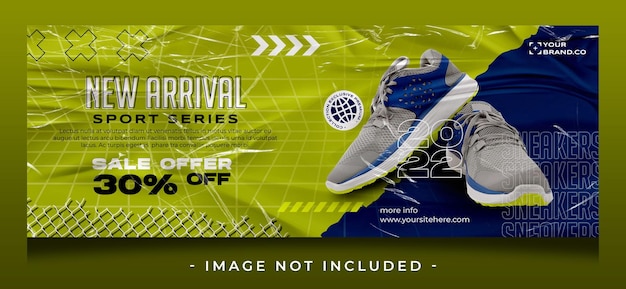 New arrival sneakers sale facebook cover