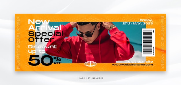 New arrival special offer fashion exclusive social media facebook cover template