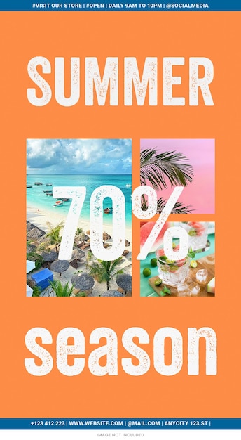 PSD new arrival summer collection template psd design social media banner layout typography