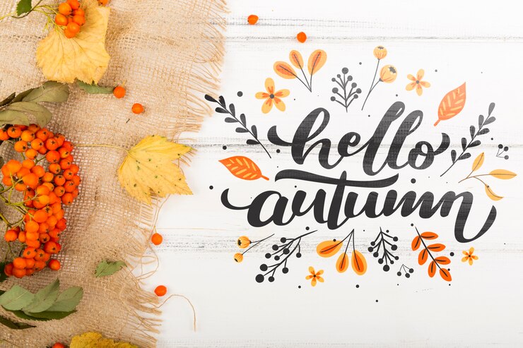 PSD new autumn season welcome message 