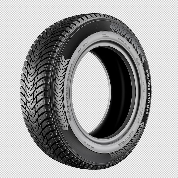 PSD new car tire isolated on white background