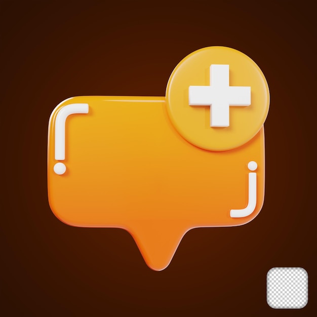 New chat icon 3d illustration