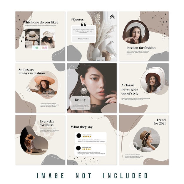 PSD new collection fashion sale instagram puzzle feed