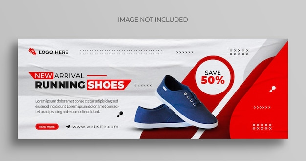 New collection shoes exclusive social media Facebook cover page banner template