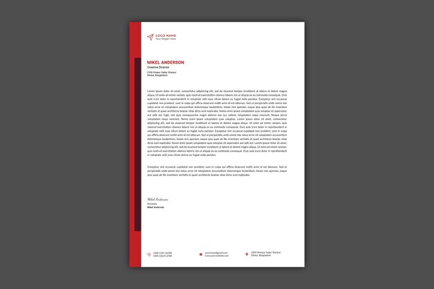 PSD new corporate letterhead template