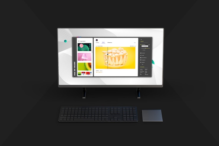 PSD new desktop computer screen mockup design
