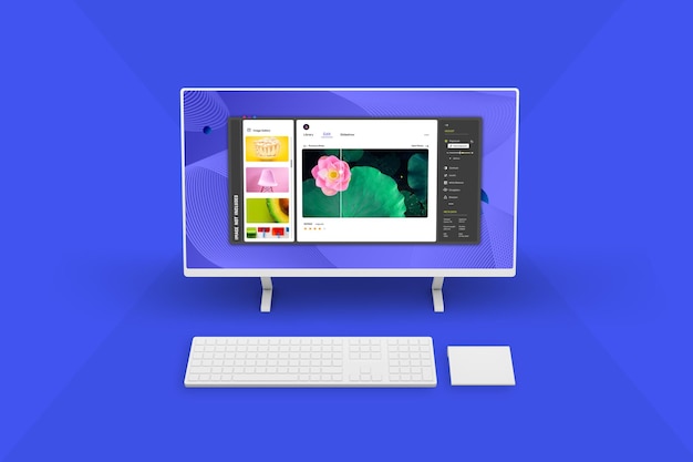 PSD new desktop computer screen mockup design