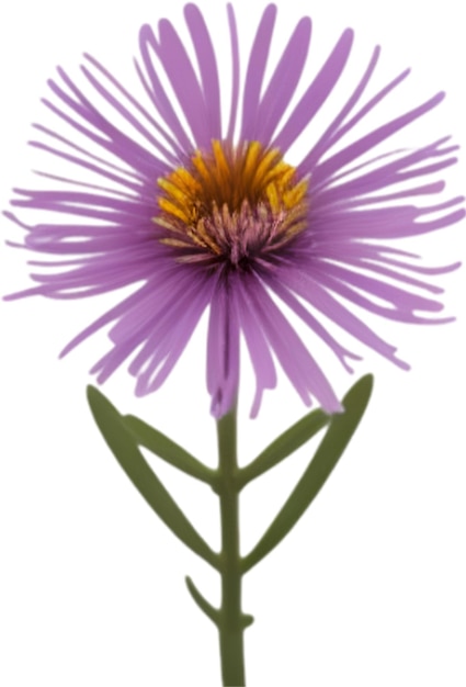 PSD ニューイングランド・アスター・クリパート (new england aster clipart) はニューイングランドの可愛いアスター花のアイコンです