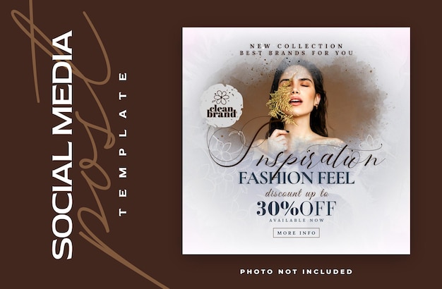 PSD new fashion collection with discounted prices social media post or web banner design