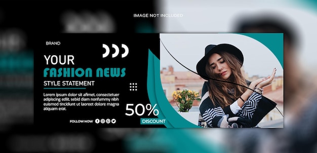 PSD new fashion facebook cover banner template