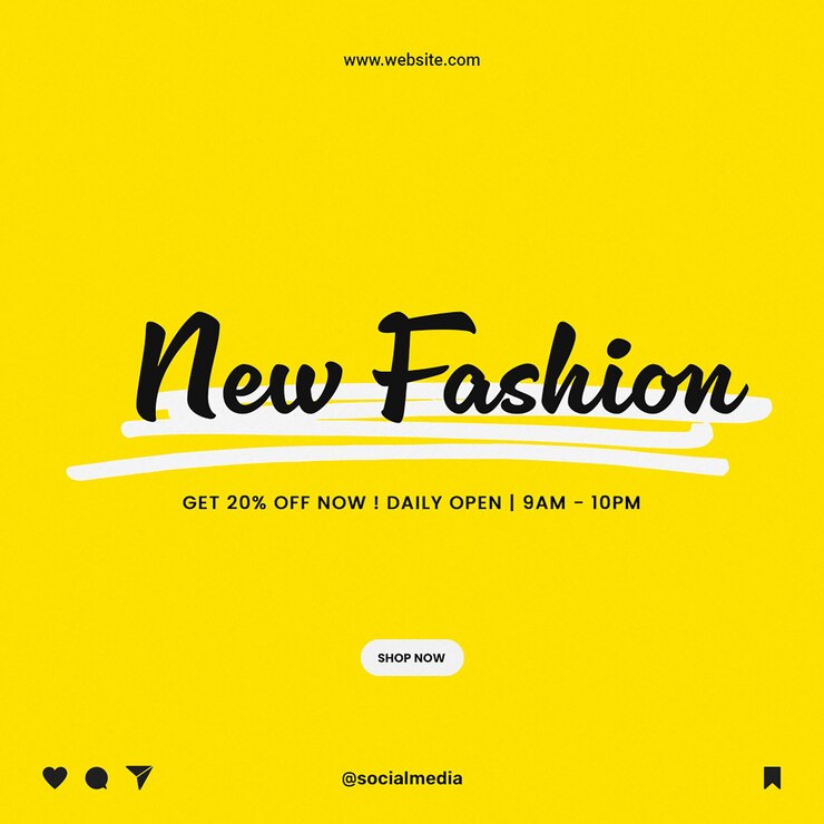 PSD new fashion instagram post template psd design
