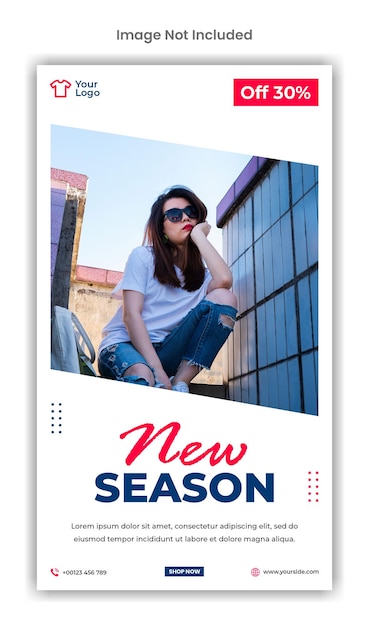 New fashion social media instagram story template design