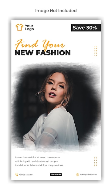 PSD new fashion social media instagram story template design