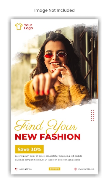 PSD new fashion social media instagram story template design