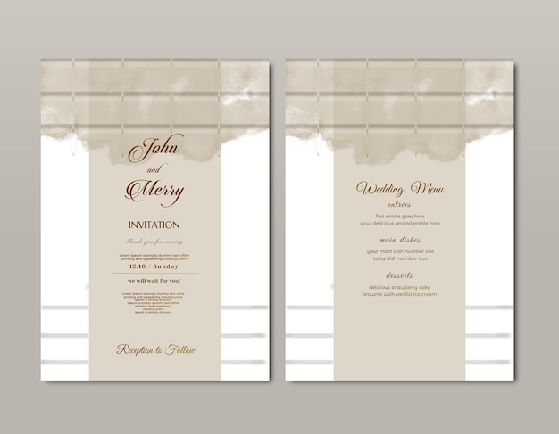 PSD new floral wedding invitation card design vector