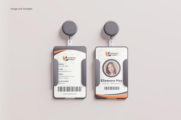 PSD new id card holder mockup