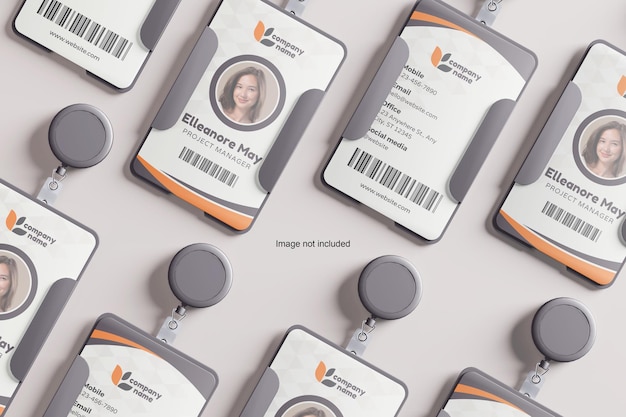 PSD new id card holder mockup