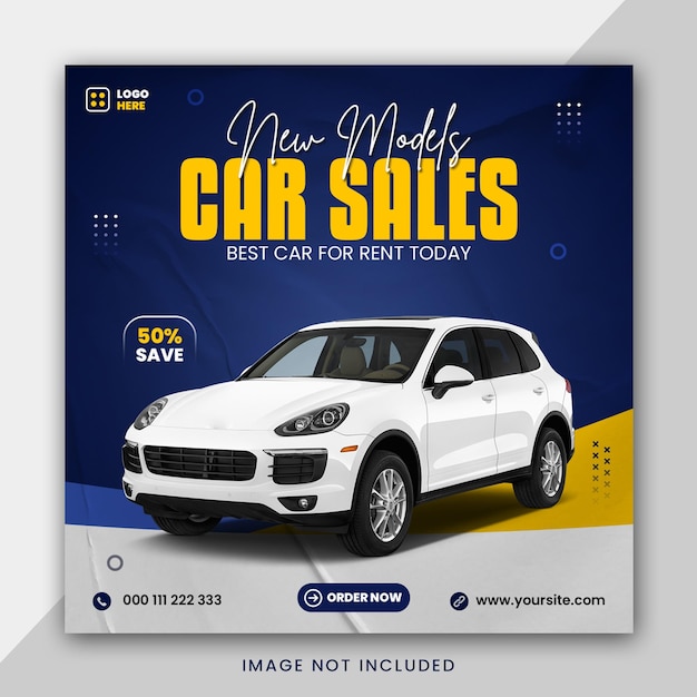 New Models Car Sales Social Media Instagram Post Template