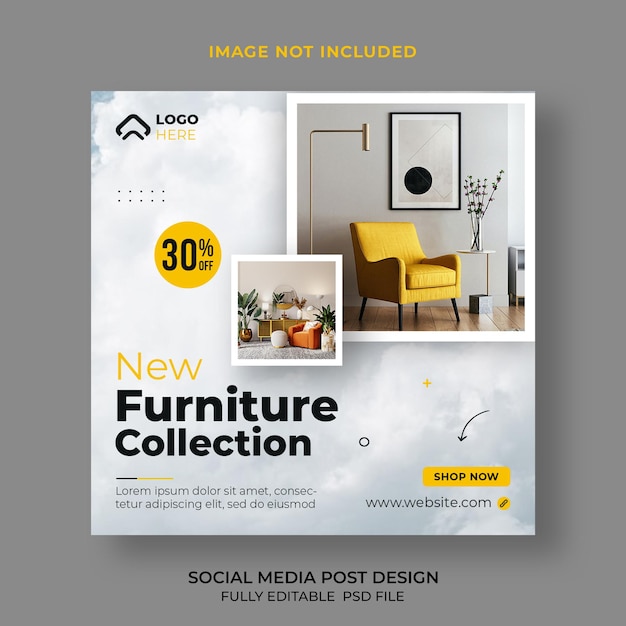 New modern furniture social media and instagram post template