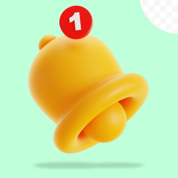 新しい通知 3D イラスト