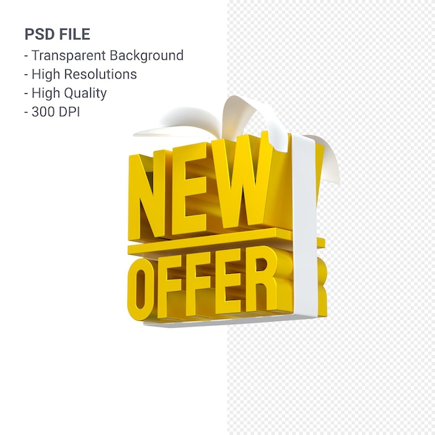 New offer sale 3d design rendering for sale promotion with bow and ribbon isolated