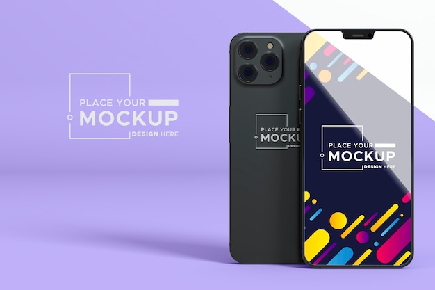 Nuova collezione di telefoni mock-up