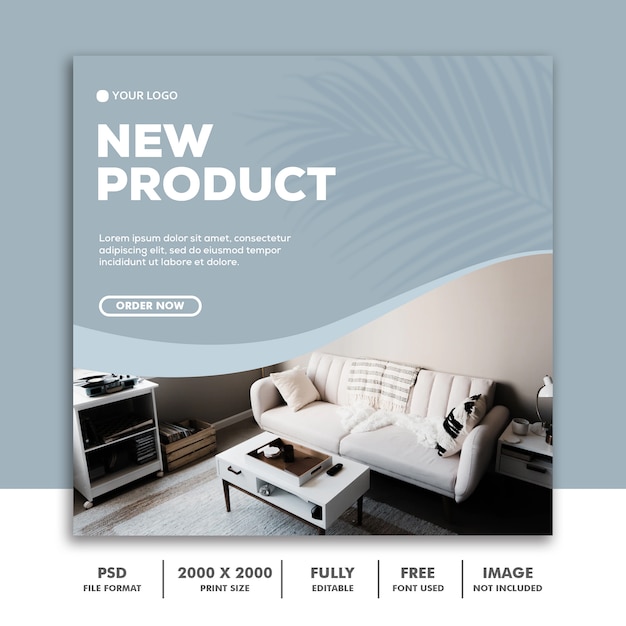 New product social media post template