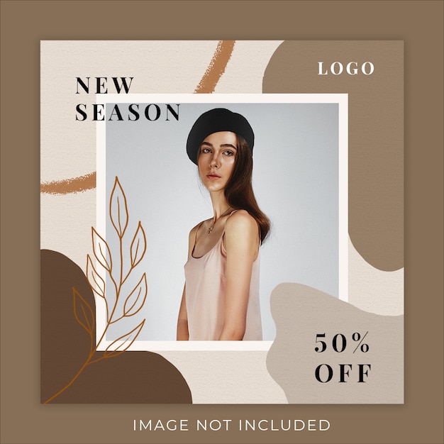 Modello di banner di social media di new season fashion collection