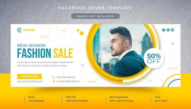 New season fashion sale Facebook cover and web banner template