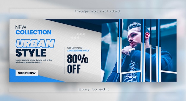 New season fashion sale web banner social media facebook cover template