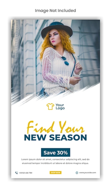 new season social media instagram story template design