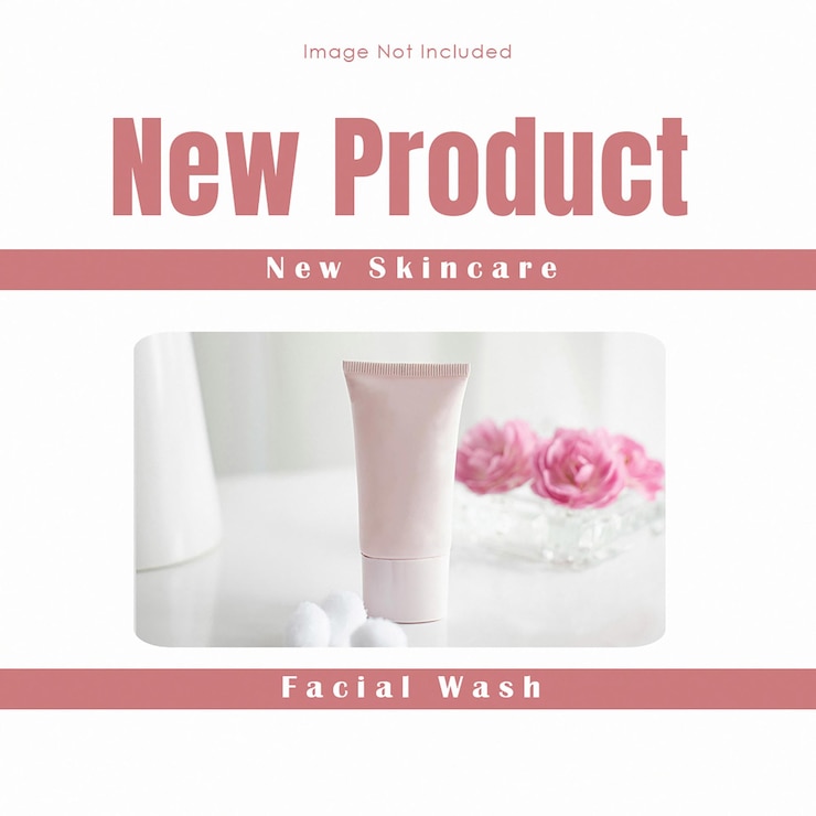 PSD new skincare product gentle facial wash for fresh and clean skin