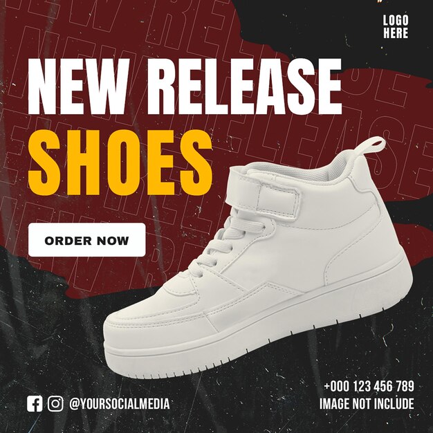 PSD new sneakers trendy instagram post