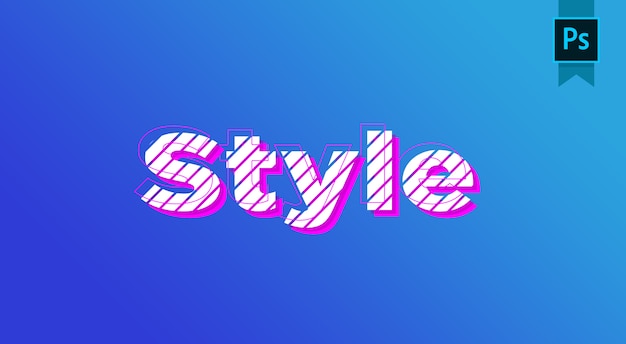 PSD new style text effect