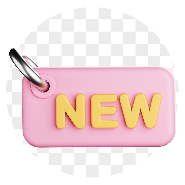 PSD new tags 3d icon