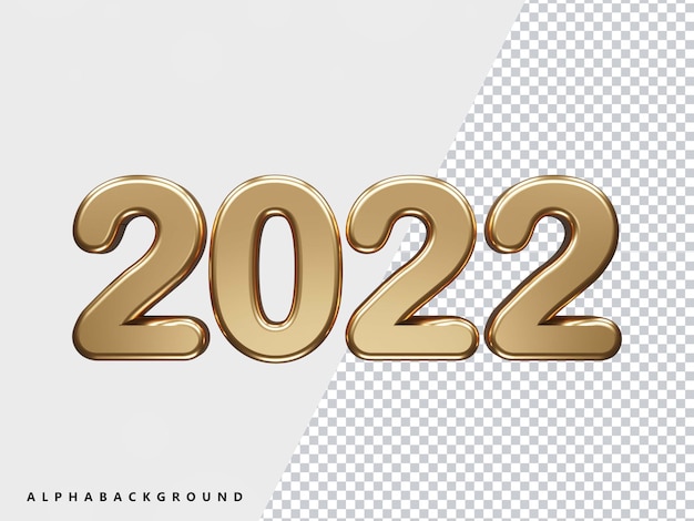 PSD new year 2022 text high resolution png text