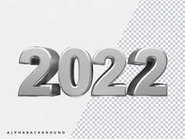 PSD new year 2022 text transparent