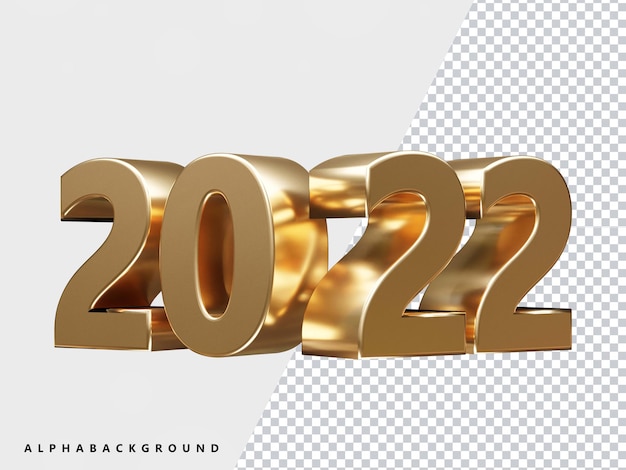 PSD new year 2022 text transparent