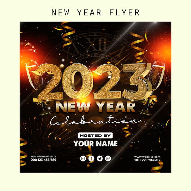 New year 2023 poster