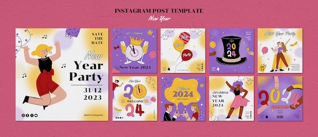 New year 2024 celebration instagram posts